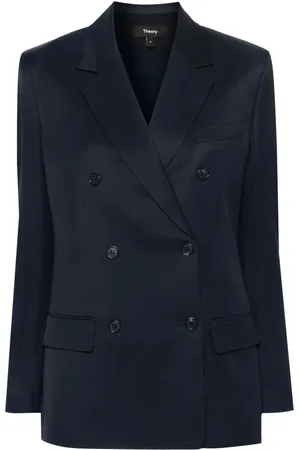 THEORY Double-breasted twill blazer