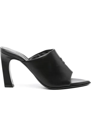 HUGO BOSS 90mm padded leather mules