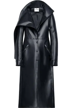 Courrèges Latex button-up trench coat