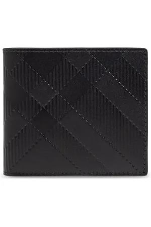 Burberry Embossed Check Bifold Wallet