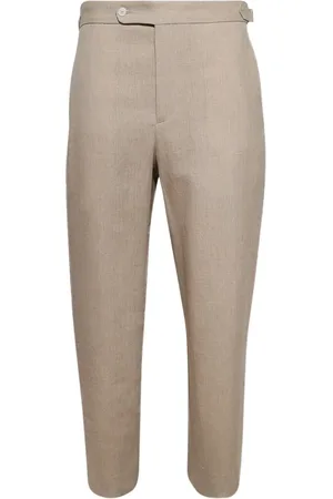 BODE Side-strap linen trousers