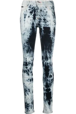 Philipp Plein High-waisted acid-wash jeggings