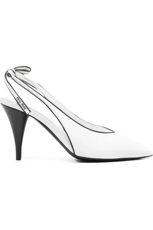 Miu Miu 90mm nappa leather slingback pumps