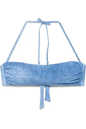 FISICO Denim-effect bikini top
