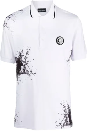 Philipp Plein Splash-print cotton polo shirt