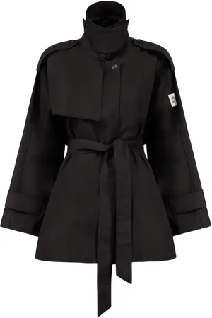 afterlabel Logo-patch belted jacket