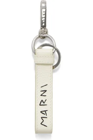 Marni Logo-embroidered leather keyring