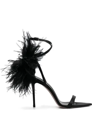 LE SILLA Rose 110mm feather-detailing sandals
