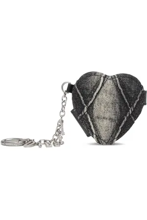 Diesel Heart-shaped denim keychain