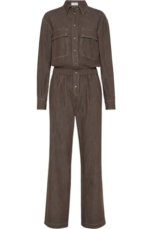 Brunello Cucinelli Cotton denim jumpsuit