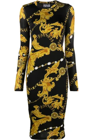 VERSACE Baroque-print midi dress