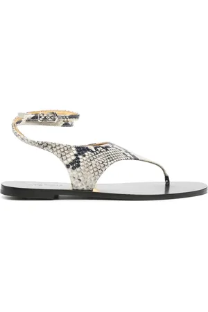 PARIS TEXAS Amalfi snakeskin-effect sandals