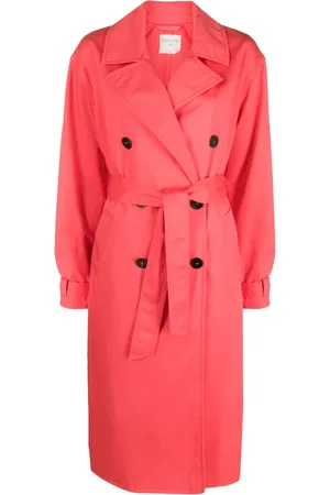 FORTE FORTE Double-breasted belted trench coat