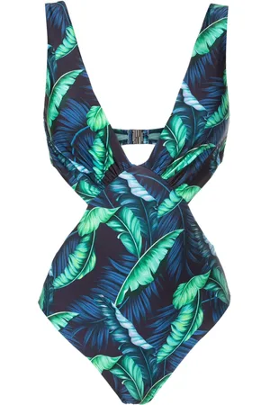 Lygia & Nanny Alexis leaf-print swimsuit