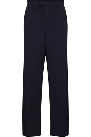 Tekla Drawstring poplin pajama trousers