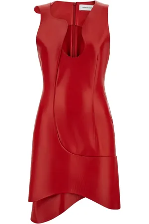 Salvatore Ferragamo Leather mini dress