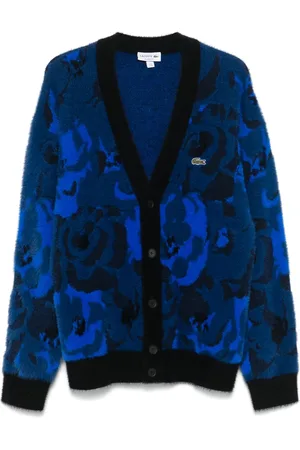 Lacoste Floral-intarsia cardigan