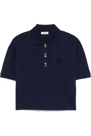 Sandro Logol-embroidered polo shirt