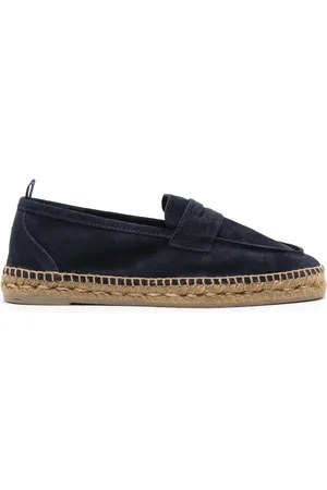 CASTA Braided-raffia suede espadrilles