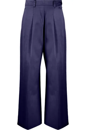 FORTE FORTE Floral-embroidery wide-leg pants