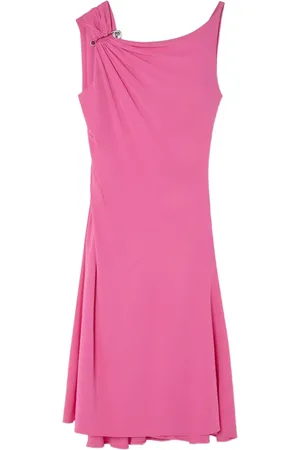 VERSACE Safety Pin draped flared mini dress