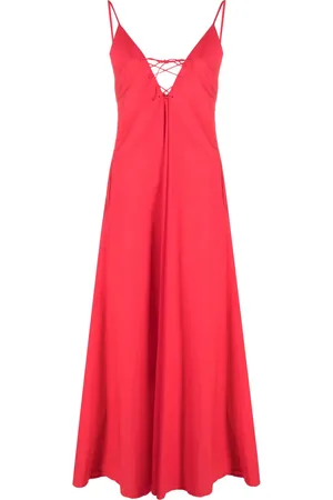 FORTE FORTE Lace-up A-line maxi dress