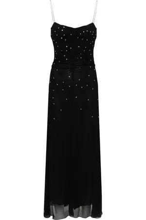 FORTE FORTE Crystal-embellished silk maxi dress