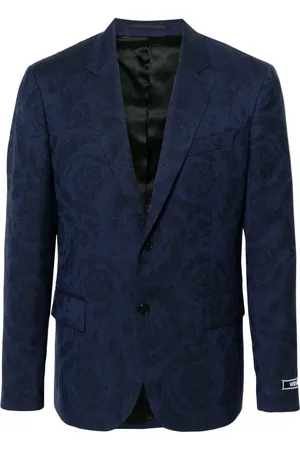 VERSACE Barocco-jacquard single-breasted blazer