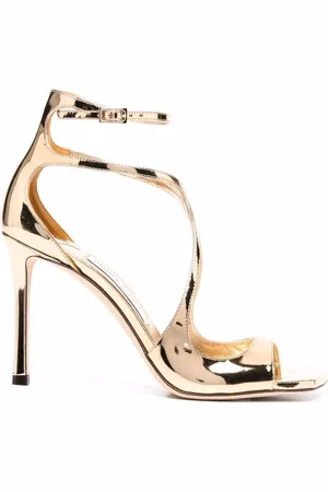 Jimmy Choo Azia metallic-effect sandals