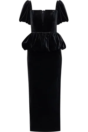 Self-Portrait Velvet peplum dress