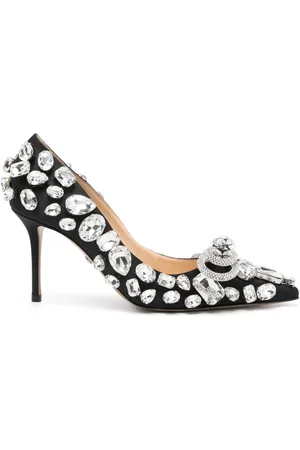 Mach & Mach 80mm crystal-embellished pumps