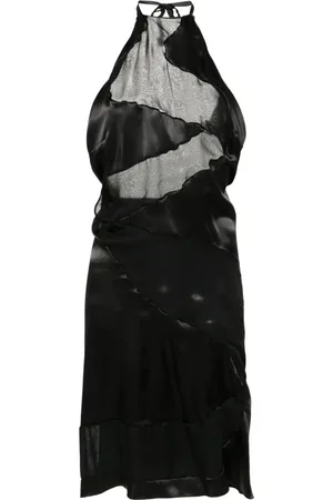 Feben Spiral panelled midi dress