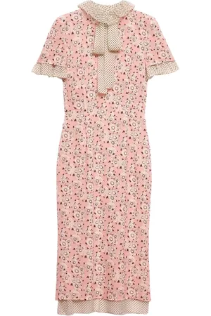 Prada Printed georgette midi dress
