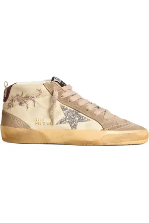 Golden Goose Midstar panelled embroidered sneakers