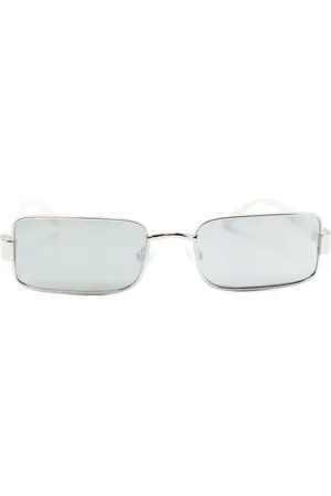 Linda Farrow Rectangle-frame metallic sunglasses