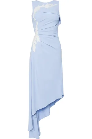 Saiid Kobeisy Gathered crepe asymmetric dress