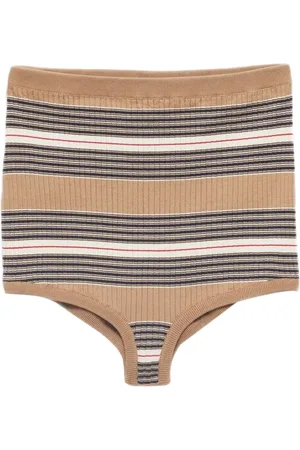 Prada Striped ribbed mini shorts