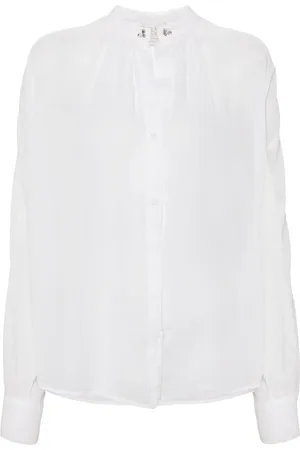 FORTE FORTE Crystal-embellished semi-sheer shirt