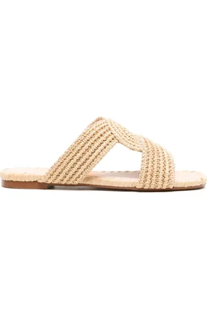CASTA Prado raffia slides