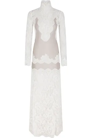 Paco rabanne Lace jersey maxi dress