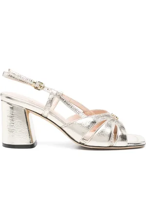 Evaluna 70mm metallic-effect sandals