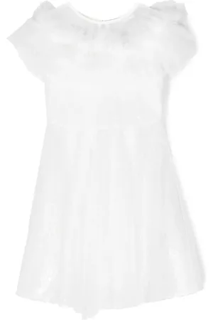 MONNALISA Ruffled tulle party dress