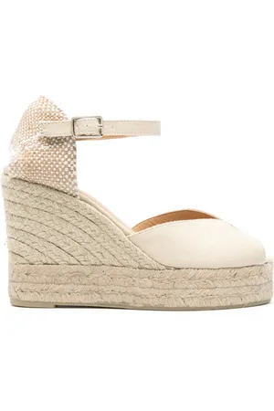 CASTA Bianca 105mm woven-raffia espadrilles