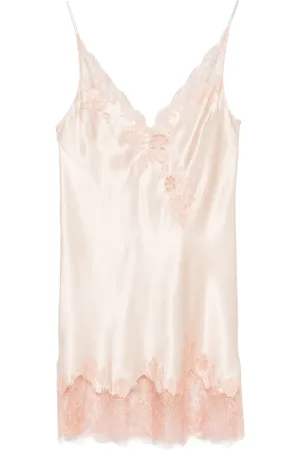 CARINE GILSON Caudry-lace silk nightdress