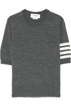 Thom Browne 4 Bar Stripes fine-knit T-shirt