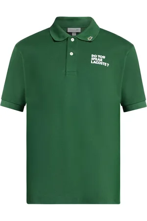Lacoste Slogan-embroidered polo shirt
