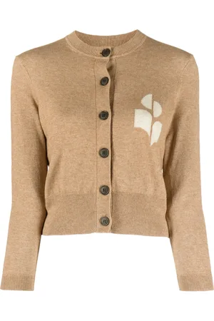 Isabel Marant Newton intarsia-logo cropped cardigan