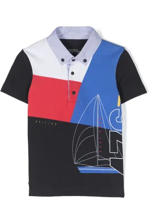 Lapin House Colour-block piqu??-weave polo shirt