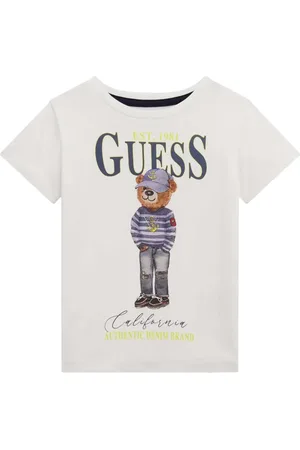 Guess Teddy bear-print cotton t-shirt