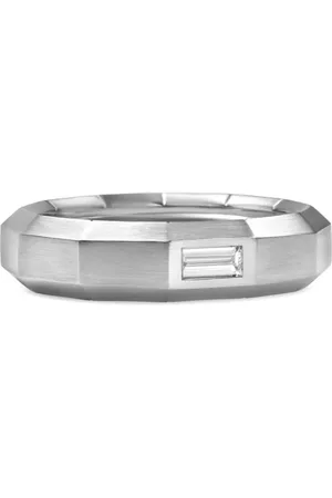 David Yurman 18kt white gold Faceted diamond band ring (6mm)